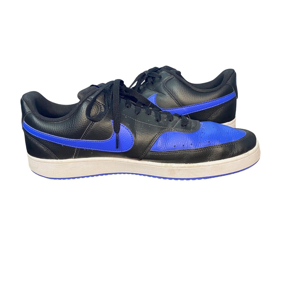 Nike Court Vision Mid Mens Size 14 Black Royal Blue Basketball Sneaker DM8681001 - Picture 7 of 9